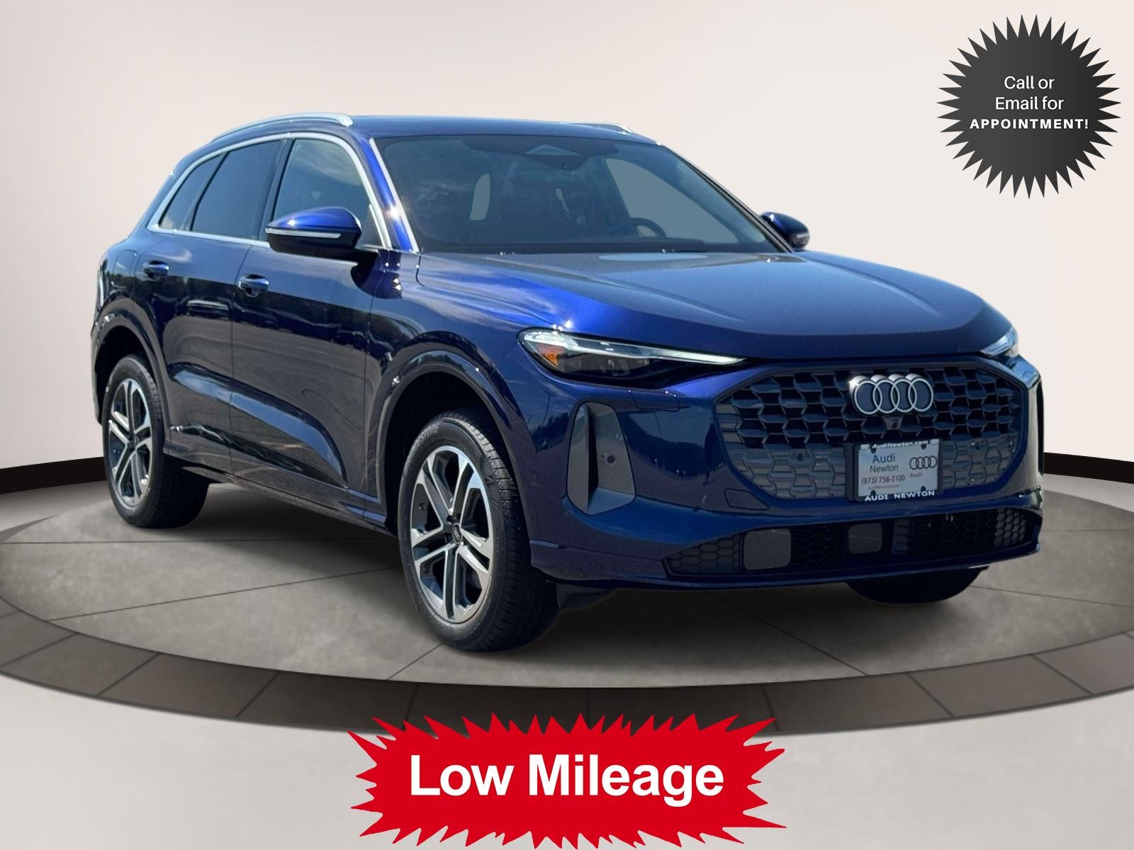 2025 Audi Q5 2.0T Premium Plus in Blue — front three-quarter view