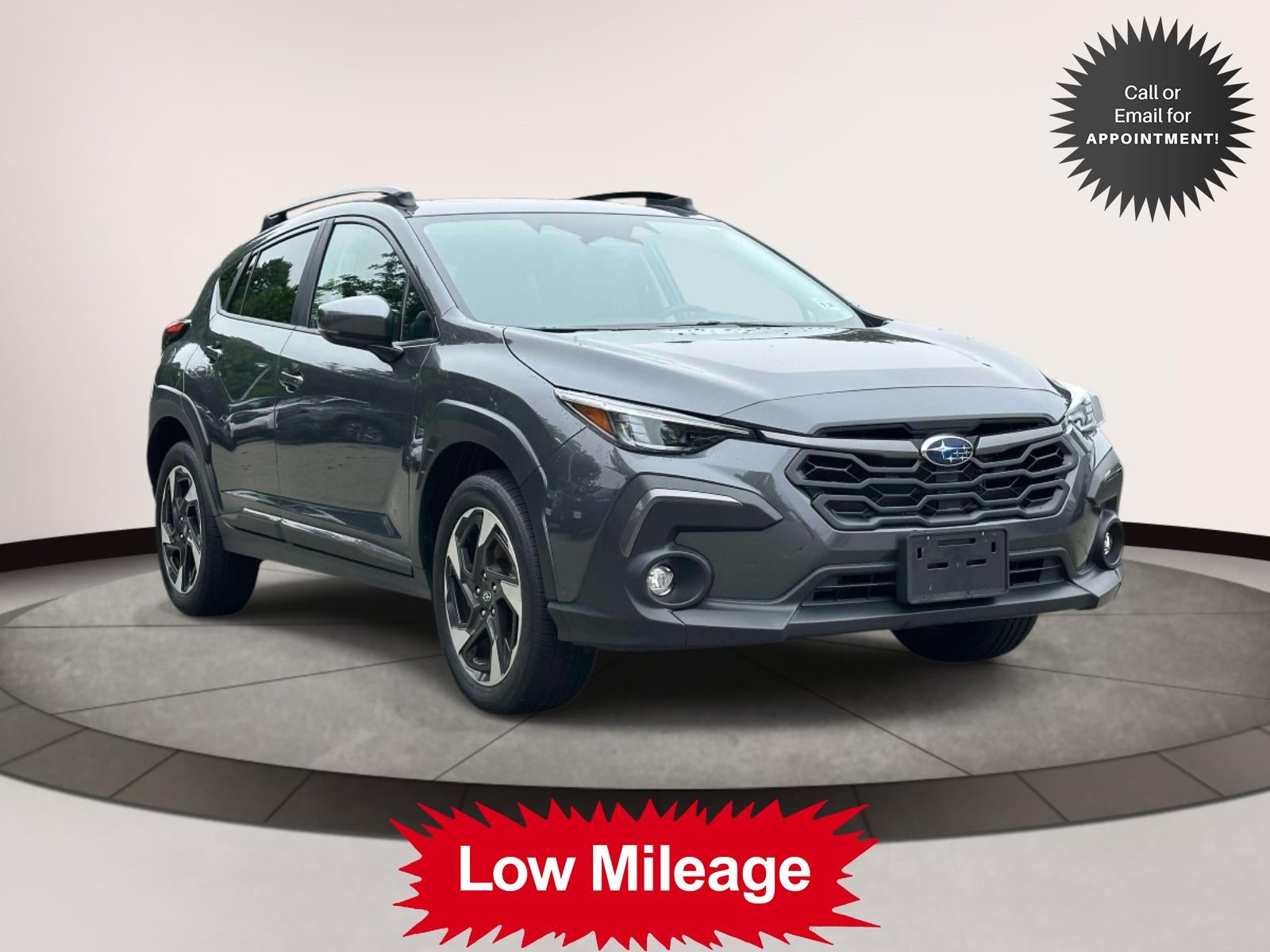 2025 Subaru Crosstrek Limited AWD in Gray — front three-quarter view