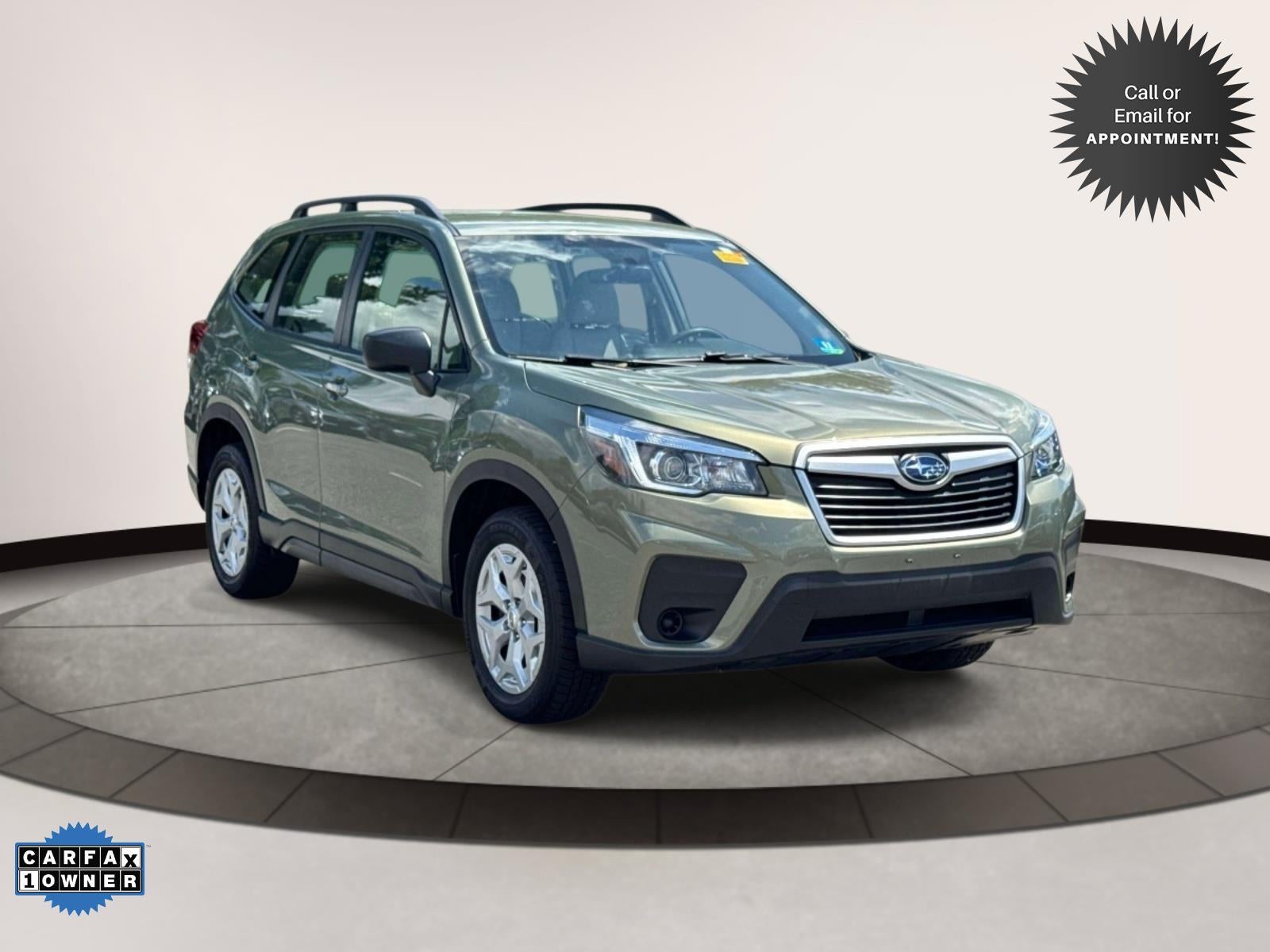 2020 Subaru Forester CVT in Green — front three-quarter view