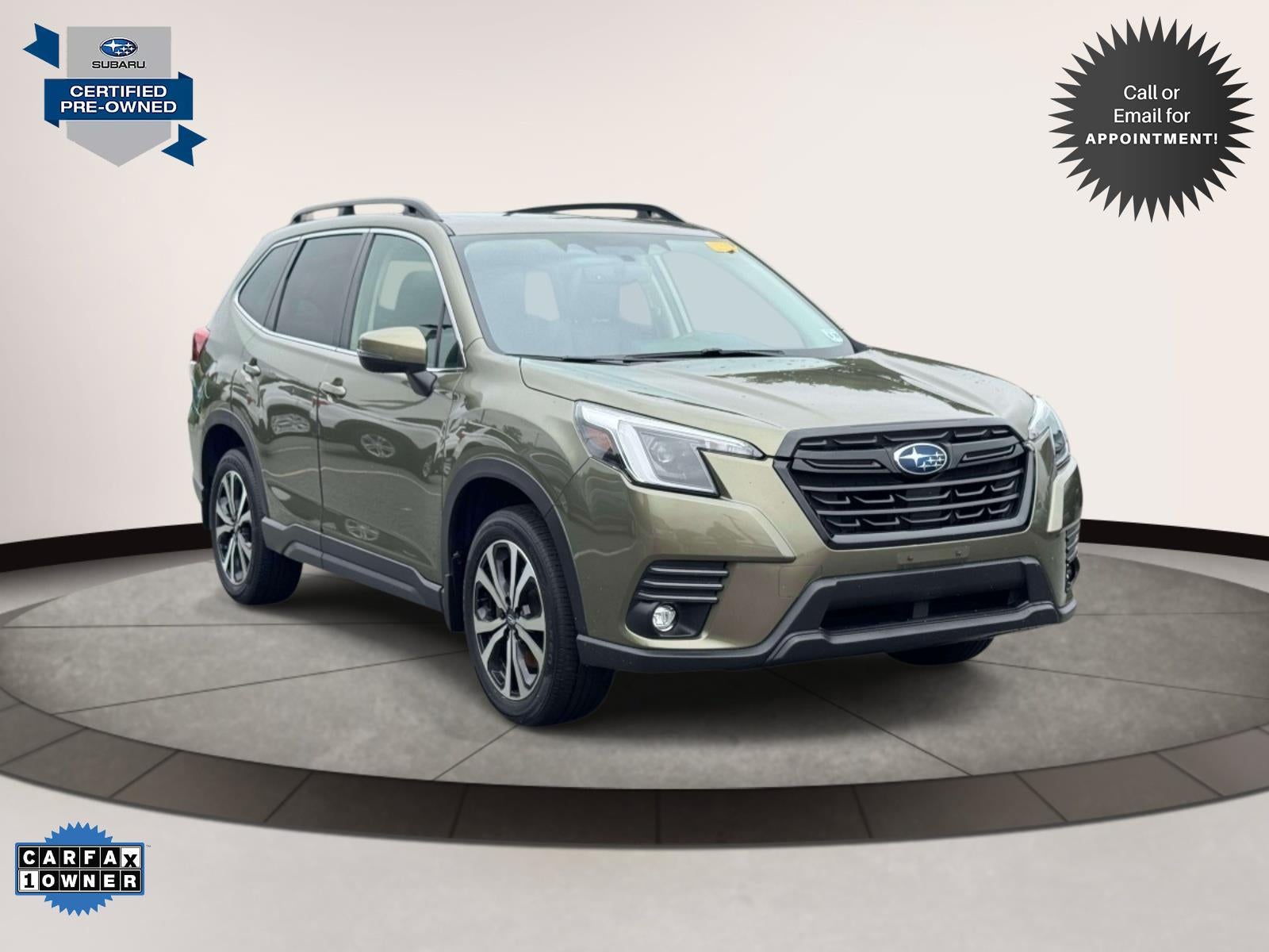 2024 Subaru Forester Limited AWD in Green — front three-quarter view