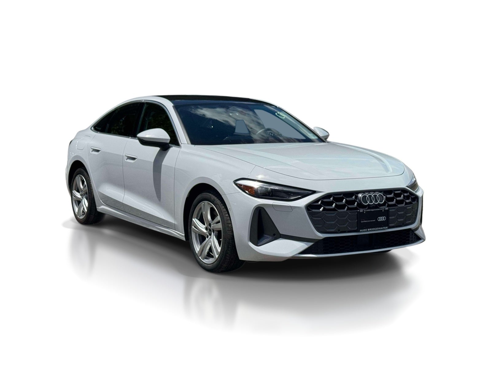 2025 Audi A5 Premium 2.0 TFSI quattro in White — front three-quarter view